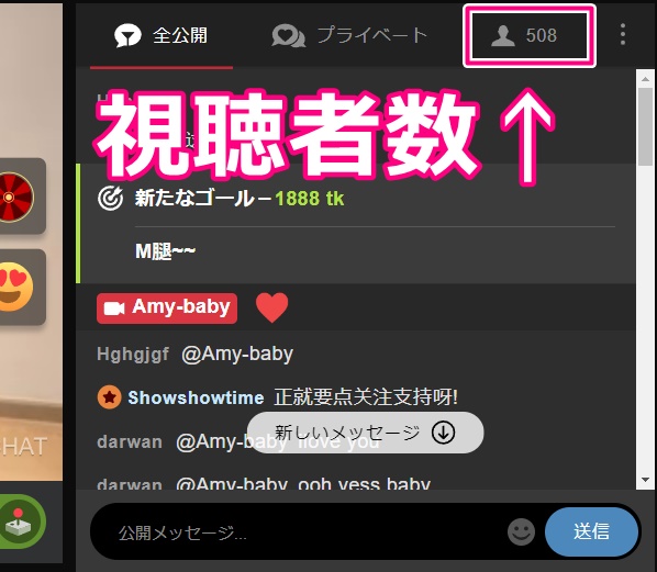 STRIPCHATの視聴者数