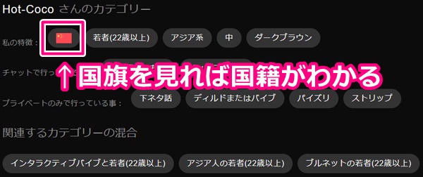 STRIPCHATの女の子のプロフィール