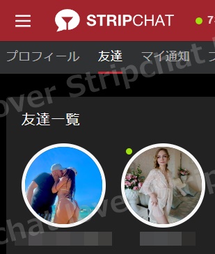 STRIPCHATの友達一覧